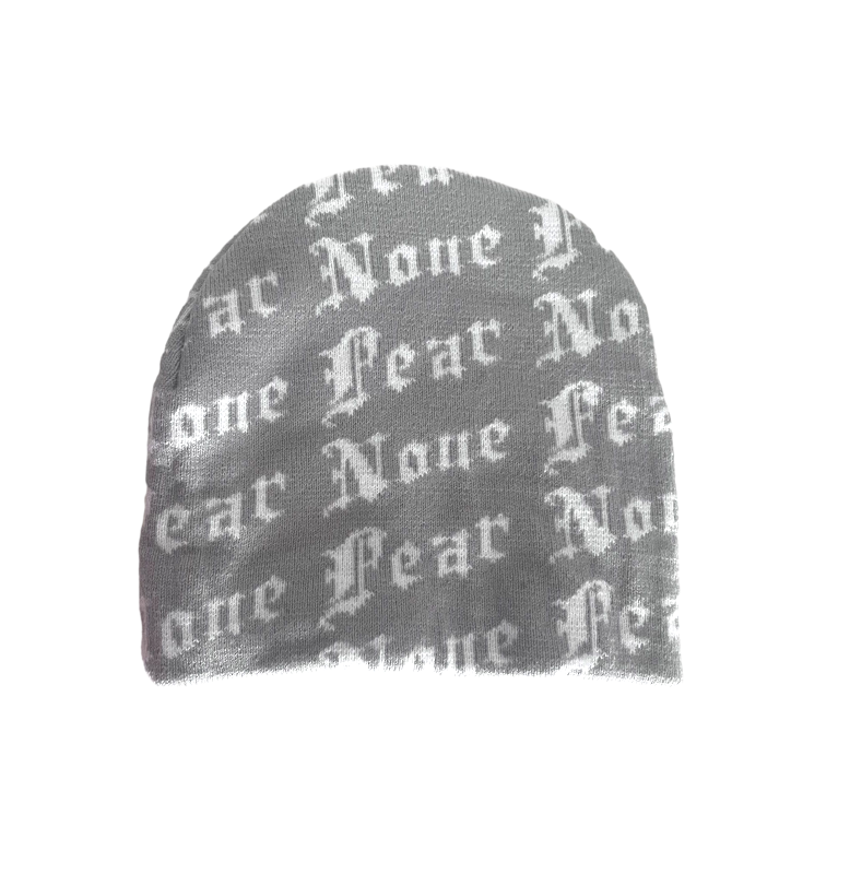 "FEAR NONE" SKULL CAP BEANIE